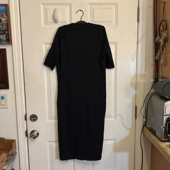 Adidas Black V-Neck Dress, Black, Size L - Picture 2 of 5